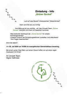 Einladung Grüner Gockel
